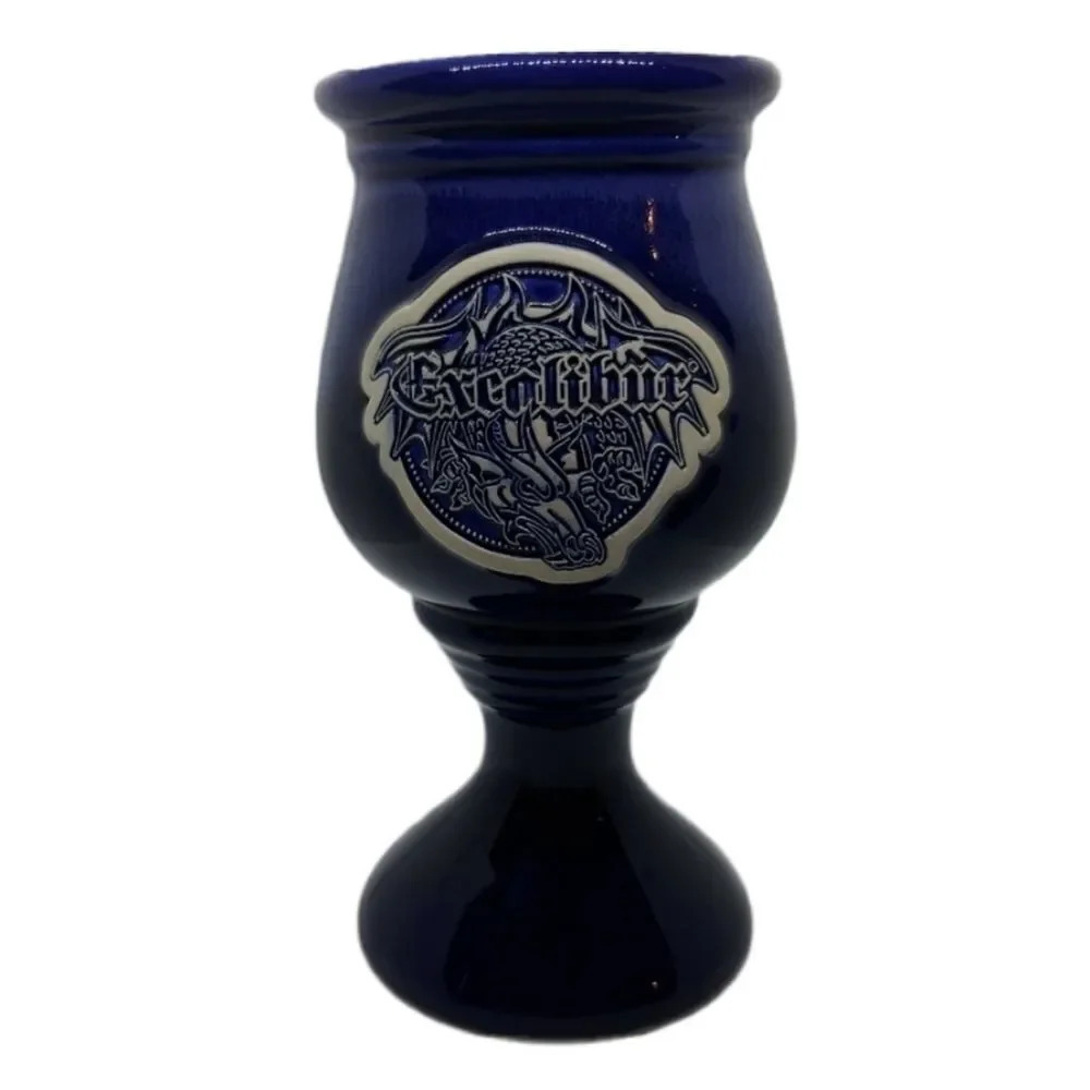 Hotel Vegas Excalibur Stone Chalice, Blue/Dragon